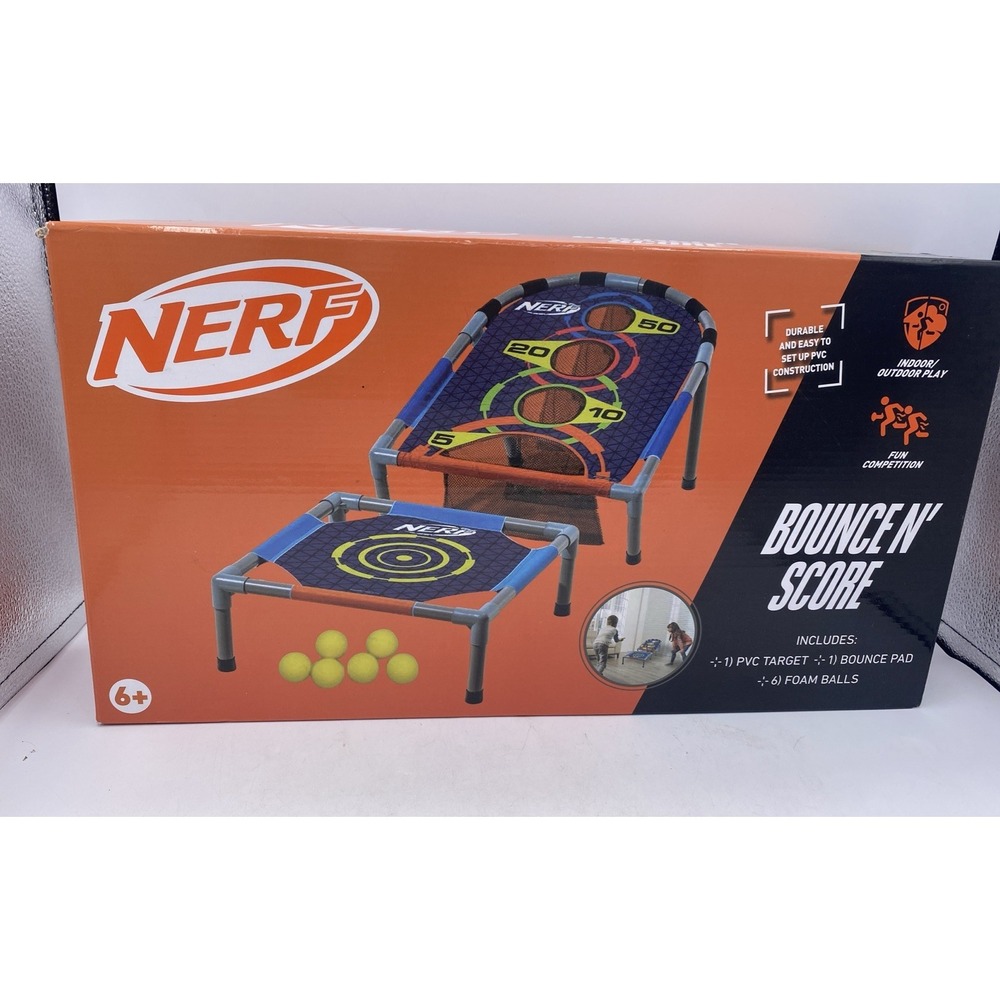 Hasbro NERF Bounce N Score Target Toss Game 6 Foam Balls